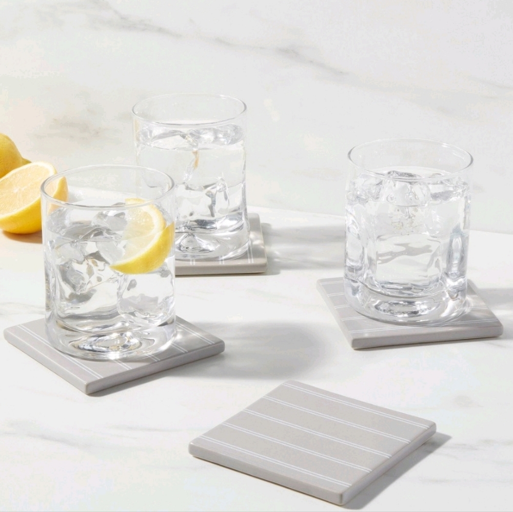 Threshold stoneware coasters